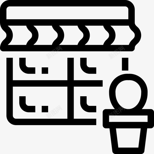 窗户家具和家居4线性图标svg_新图网 https://ixintu.com 家具和家居4 窗户 线性