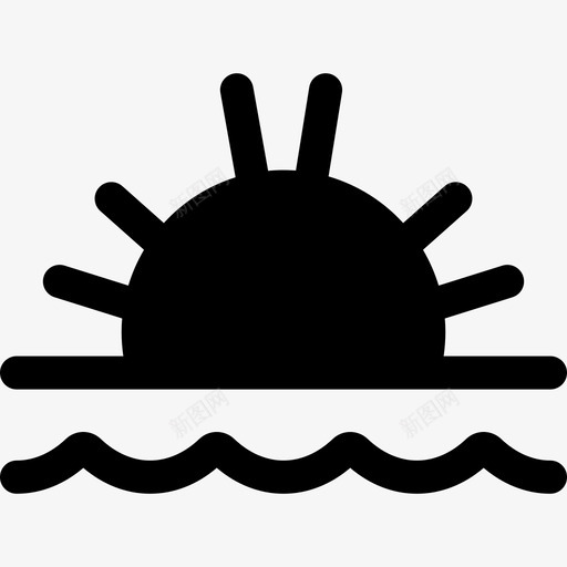 日落夏天15充满图标svg_新图网 https://ixintu.com 充满 夏天15 日落