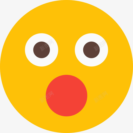 震惊表情2平淡图标svg_新图网 https://ixintu.com 平淡 表情2 震惊