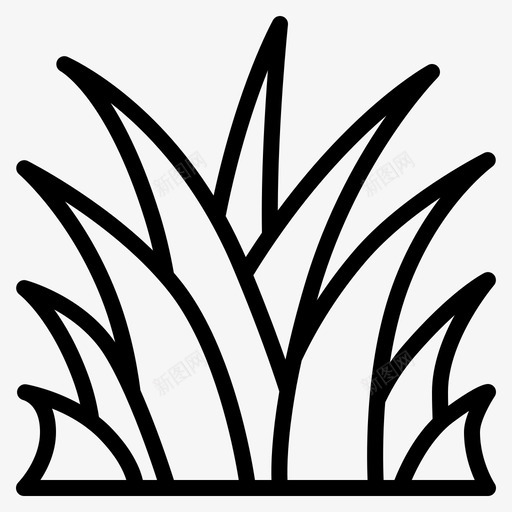 草田野草坪图标svg_新图网 https://ixintu.com 园艺工具 小草icon 植物 田野 草 草地 草坪