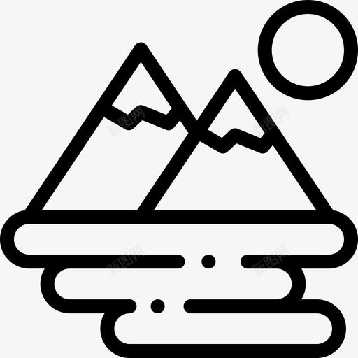 山地户外活动15直线图标svg_新图网 https://ixintu.com 山地 户外活动15 直线