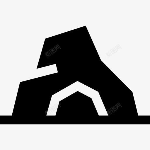 岩石沙漠2填充图标svg_新图网 https://ixintu.com 填充 岩石 沙漠2