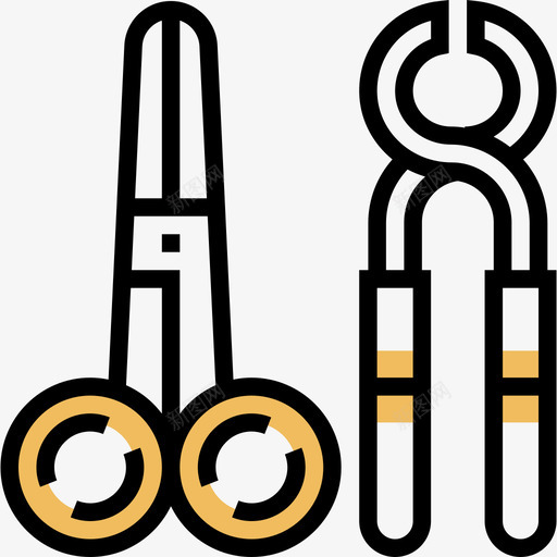 牙医工具牙医6黄色阴影图标svg_新图网 https://ixintu.com 牙医6 牙医工具 黄色阴影