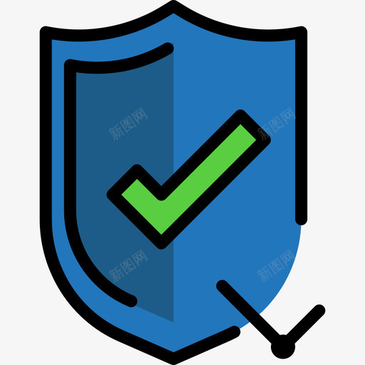 盾保险2线颜色图标svg_新图网 https://ixintu.com 保险2 盾 线颜色