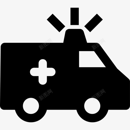 救护车41号运输机实心图标svg_新图网 https://ixintu.com 41号运输机 实心 救护车
