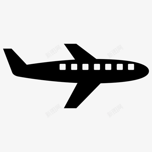 空客飞机机场服务图标svg_新图网 https://ixintu.com 机场服务 空客 飞机