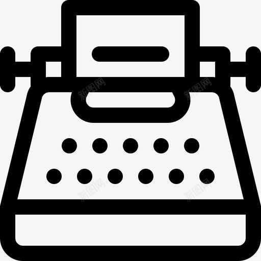 打字机邮局11号直线型图标svg_新图网 https://ixintu.com 打字机 直线型 邮局11号