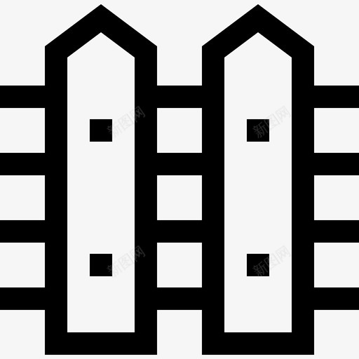 栅栏农场和花园直线图标svg_新图网 https://ixintu.com 农场和花园 栅栏 直线