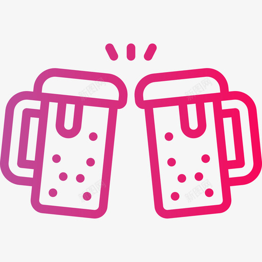 干杯44号餐厅梯度图标svg_新图网 https://ixintu.com 44号餐厅 干杯 梯度