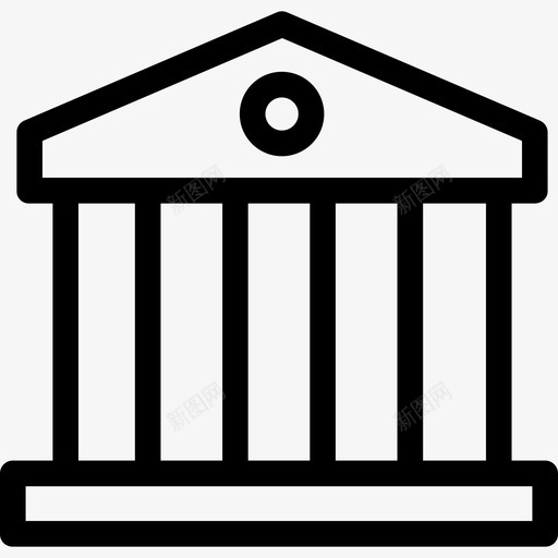 市政厅46号楼直线型图标svg_新图网 https://ixintu.com 46号楼 市政厅 直线型