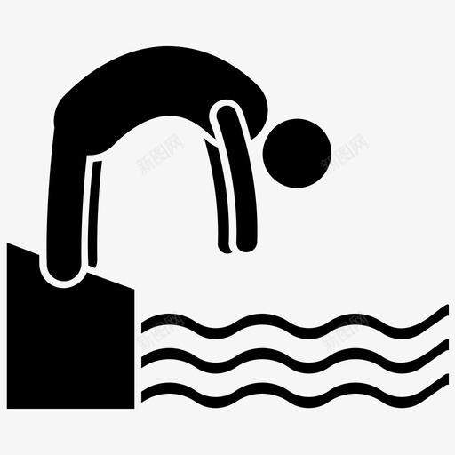 游泳乐趣奥运会体育锻炼图标svg_新图网 https://ixintu.com 专业游泳运动员 体育锻炼 奥运会 水上运动 游泳乐趣 游泳池字形图标