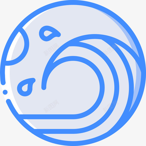 浪夏天蓝色图标svg_新图网 https://ixintu.com 夏天 浪 蓝色