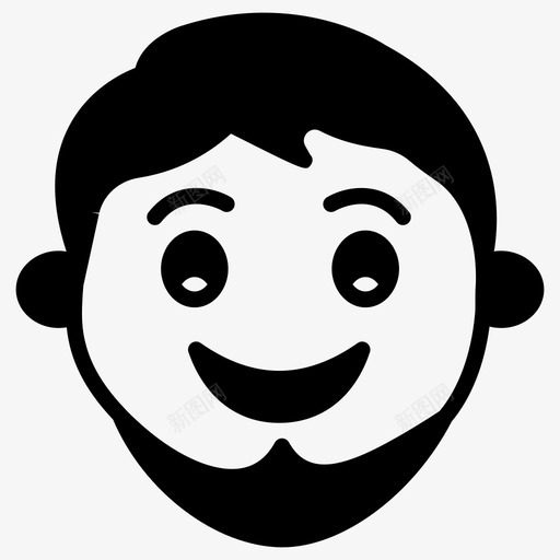 高兴表情符号脸图标svg_新图网 https://ixintu.com 微笑 笑脸和表情符号第一卷 脸 表情符号 高兴