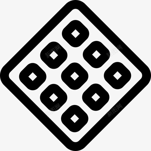 华夫饼早餐4直系图标svg_新图网 https://ixintu.com 华夫饼 早餐4 直系