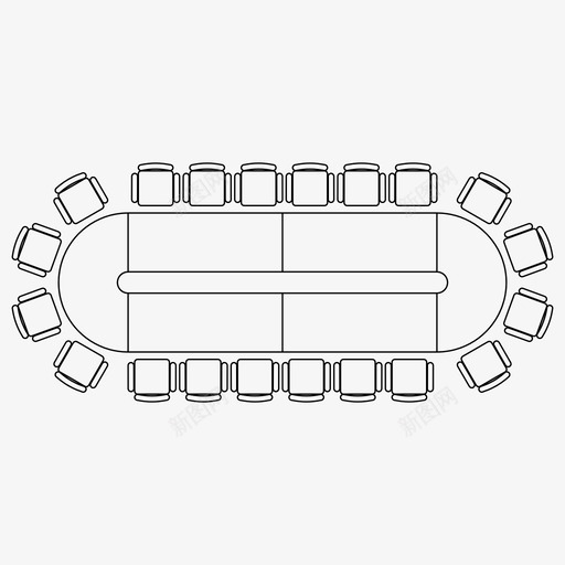 会议桌讨论桌家具图标svg_新图网 https://ixintu.com 会议室家具 会议桌 家具 讨论桌