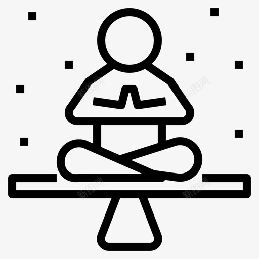平静冥想平和图标svg_新图网 https://ixintu.com 冥想 宁静 平和 平静 生活技能