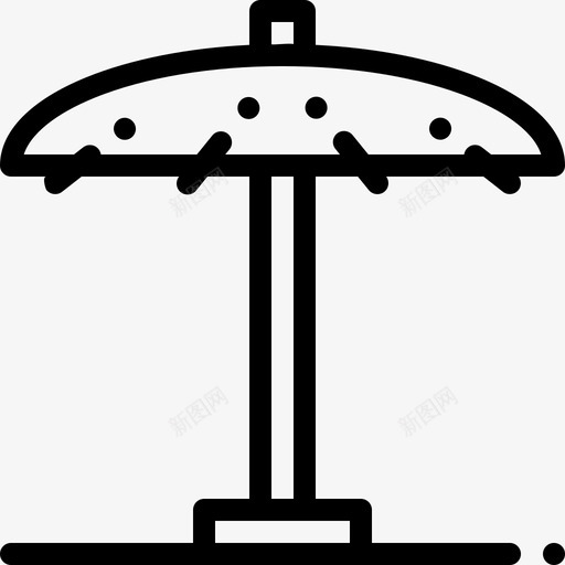 伞夏季19直线型图标svg_新图网 https://ixintu.com 伞 夏季19 直线型