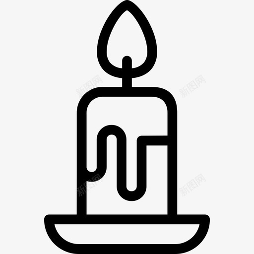 蜡烛新年15直系图标svg_新图网 https://ixintu.com 新年15 直系 蜡烛