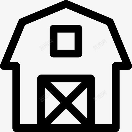 谷仓农业11号直线型图标svg_新图网 https://ixintu.com 农业11号 直线型 谷仓