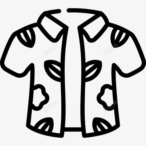 衬衫热带14直纹图标svg_新图网 https://ixintu.com 热带14 直纹 衬衫
