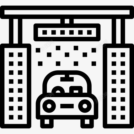 洗车清洁30线性图标svg_新图网 https://ixintu.com 洗车 清洁30 线性
