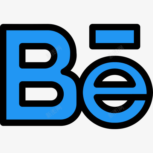 Behance社交媒体图标3线性颜色svg_新图网 https://ixintu.com Behance 社交媒体图标3 线性颜色