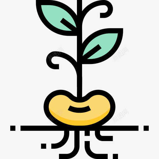 菜豆蔬菜6线颜色图标svg_新图网 https://ixintu.com 线颜色 菜豆 蔬菜6
