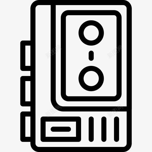 盒式录音机音乐和乐器7线性图标svg_新图网 https://ixintu.com 盒式录音机 线性 音乐和乐器7
