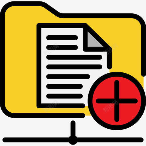 文件夹数据网络2线性颜色图标svg_新图网 https://ixintu.com 数据网络2 文件夹 线性颜色