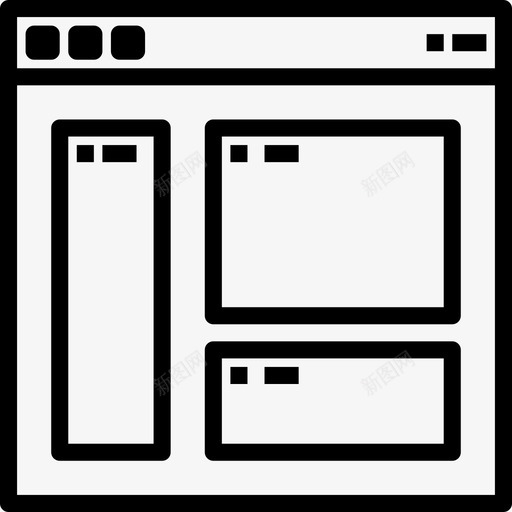 接口浏览器和接口4线性图标svg_新图网 https://ixintu.com 接口 浏览器和接口4 线性