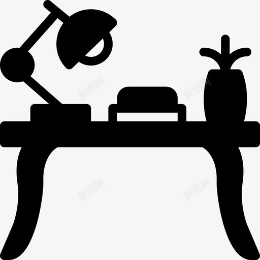 办公桌家具家用3实心图标svg_新图网 https://ixintu.com 办公桌 实心 家具家用3