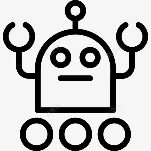 机器人机器人2线性图标svg_新图网 https://ixintu.com 机器人 机器人2 线性