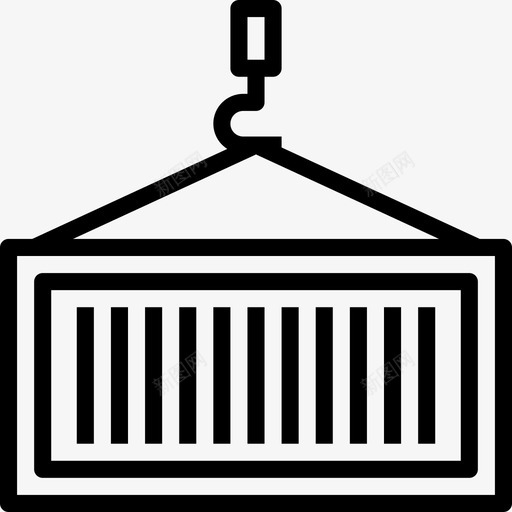集装箱物流6线性图标svg_新图网 https://ixintu.com 物流6 线性 集装箱