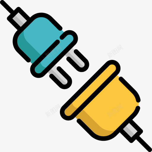 插头网络维护4线颜色图标svg_新图网 https://ixintu.com 插头 线颜色 网络维护4