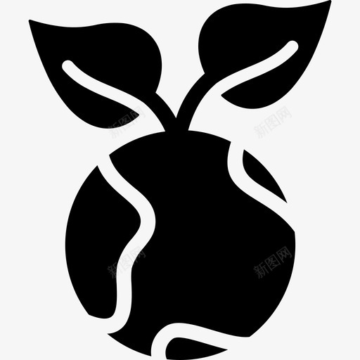 绿色地球生态96填充图标svg_新图网 https://ixintu.com 填充 生态96 绿色地球