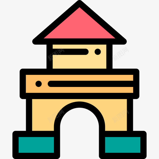 Castle婴儿57线性颜色图标svg_新图网 https://ixintu.com Castle 婴儿57 线性颜色