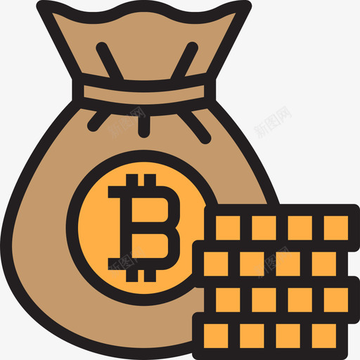 比特币比特币36线性颜色图标svg_新图网 https://ixintu.com 比特币 比特币36 线性颜色