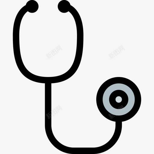 听诊器医疗保健4线性颜色图标svg_新图网 https://ixintu.com 医疗保健4 听诊器 线性颜色