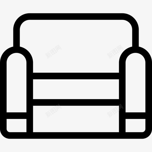 沙发客厅2直线型图标svg_新图网 https://ixintu.com 客厅2 沙发 直线型