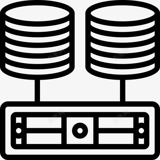 服务器网络和数据库13线性图标svg_新图网 https://ixintu.com 服务器 线性 网络和数据库13