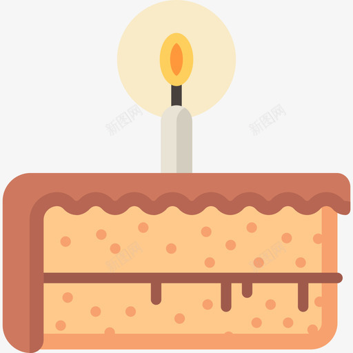 蛋糕生日54扁平图标svg_新图网 https://ixintu.com 扁平 生日54 蛋糕