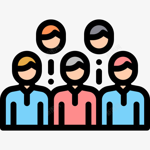 团队人际关系和情感8线性颜色图标svg_新图网 https://ixintu.com 人际关系和情感8 团队 线性颜色
