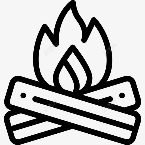 篝火西部荒野19线性图标svg_新图网 https://ixintu.com 篝火 线性 西部荒野19