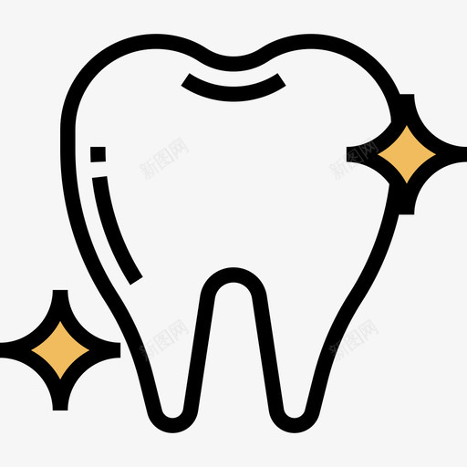 牙牙医6黄影图标svg_新图网 https://ixintu.com 牙 牙医6 黄影