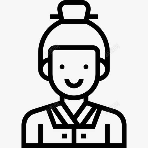 日本人民族服装4直系图标svg_新图网 https://ixintu.com 日本人 民族服装4 直系