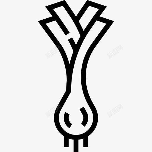 韭菜蔬菜7线状图标svg_新图网 https://ixintu.com 线状 蔬菜7 韭菜