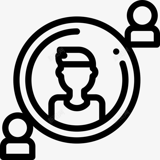用户社交媒体40线性图标svg_新图网 https://ixintu.com 用户 社交媒体40 线性
