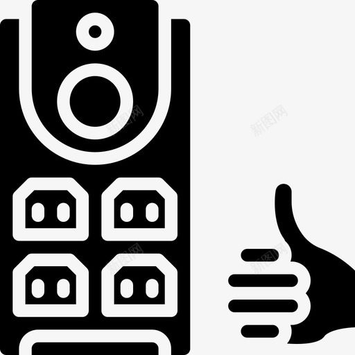 插头网络和数据库14填充图标svg_新图网 https://ixintu.com 填充 插头 网络和数据库14