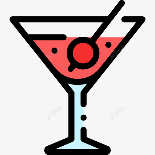 曼哈顿鸡尾酒8线性颜色图标svg_新图网 https://ixintu.com 曼哈顿 线性颜色 鸡尾酒8