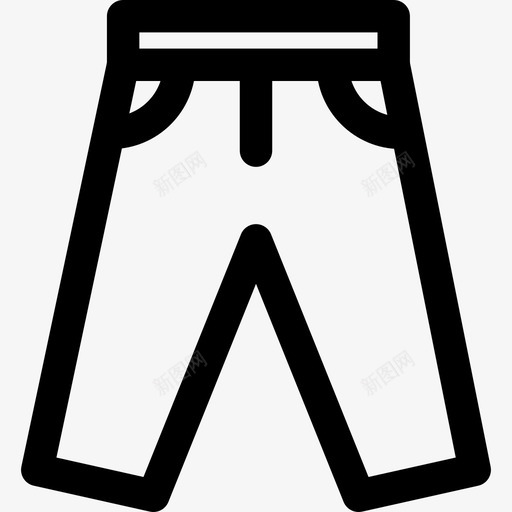 短裤衣服41直线型图标svg_新图网 https://ixintu.com 直线型 短裤 衣服41